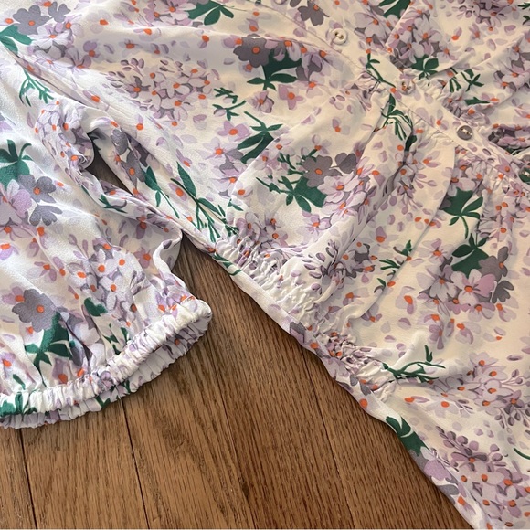 By TiMo Bouquet Floral Print Long Dress Button Down Front Size Small - Picture 5 of 11